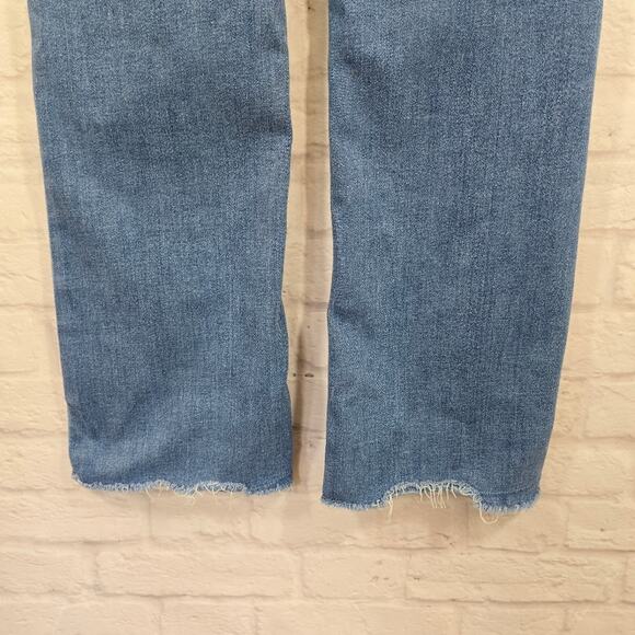 Maurices Light Blue Women's Mid-Rise Slim Bootcut Jeans Size 12S Frayed Stretch - Picture 6 of 8